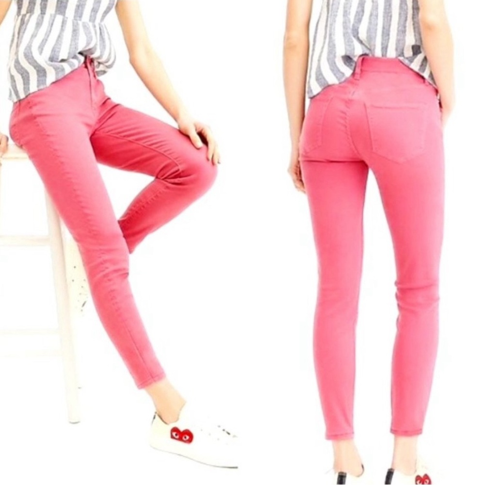 JCrew Toothpick Cropped Ankle Jeans in Guava Pink Size:  27
